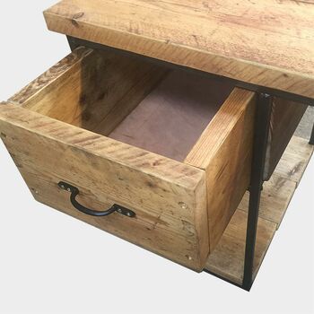 Handmade Reclaimed Wood Desk With Drawers, 2 of 2