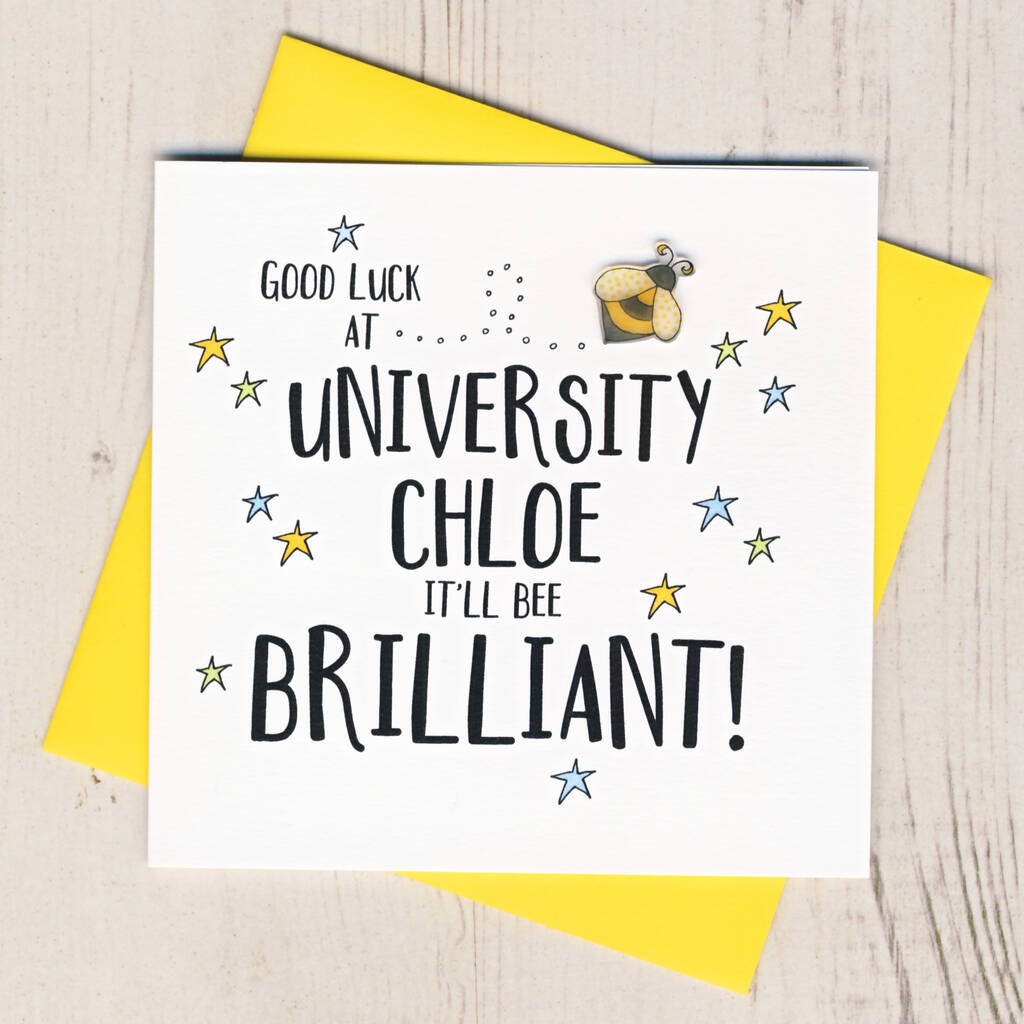 Personalised Good Luck At University Bee Card By Eggbert & Daisy ...