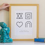 Glyph Family Print Personalised, thumbnail 1 of 10
