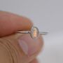 Oval Opal Ring In Sterling Silver, thumbnail 2 of 8