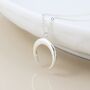 Sterling Silver Crescent Moon Pendant Necklace, thumbnail 4 of 4