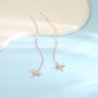 Sterling Silver Dragonfly Long Ear Threaders, thumbnail 2 of 7