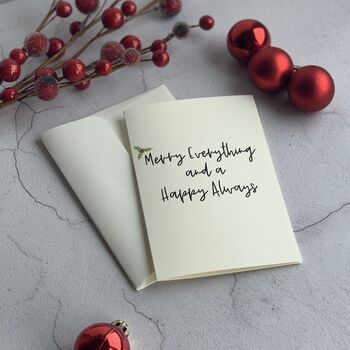Merry Everything And Happy Always Christmas Card Gift, 4 of 4