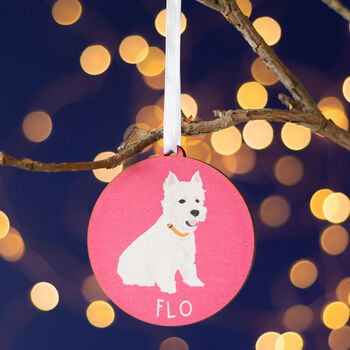Westie Personalised Dog Christmas Tree Decoration, 5 of 6