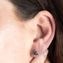 Druzy Triangle Stud Earrings, thumbnail 3 of 7