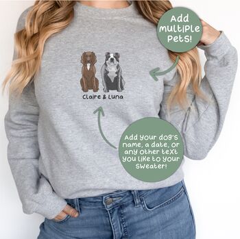 Personalised Dog Dad Sweatshirt For Staffie Owner, 3 of 12
