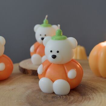 Halloween Pumpkin Bear Candle, 2 of 4