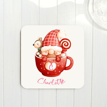 Personalised Gnome In A Cup Coaster, 2 of 2