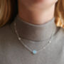 Iseo Blue Chalcedony And Sterling Silver Necklace, thumbnail 2 of 4