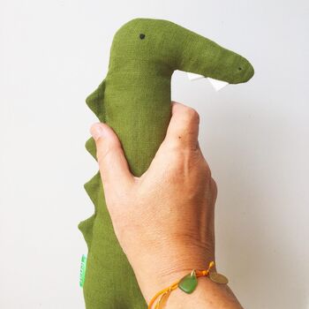 Sid Crocodile Handmade Soft Toy, 4 of 7