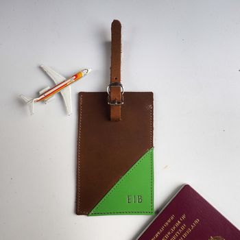 Personalised Leather Luggage Tag, 4 of 9