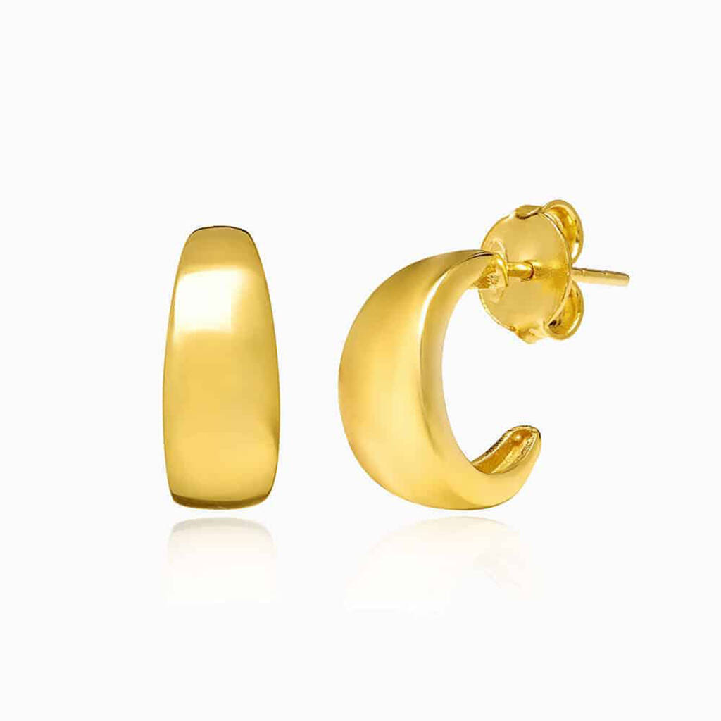 Chunky Gold Hoop Earrings By Venu J Collection | notonthehighstreet.com
