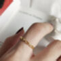 18 K Gold Plated Silver Chain Link Stacking Ring, thumbnail 5 of 8