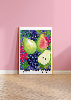 Pear Grape Kitchen Print, 2 of 10