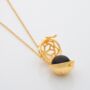 Garnet Orb 18k Gold Plated Necklace, thumbnail 2 of 3