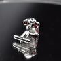Drum Kit Silver And Red Cufflinks Gift For Musicians | 316 L Stainless Steel Accessory, thumbnail 4 of 5