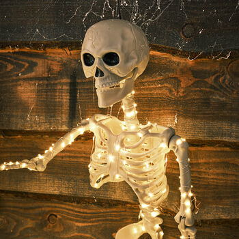 Micro LED Light Up Skeleton Halloween Decoration, 10 of 12