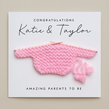 Personalised Parents To Be / Baby Shower Congratulations Card, 4 of 5