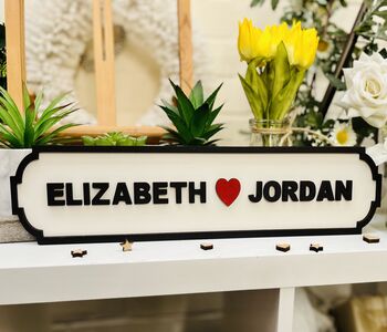 Personalised Wedding Gift Bride And Groom Roadsign, 5 of 5