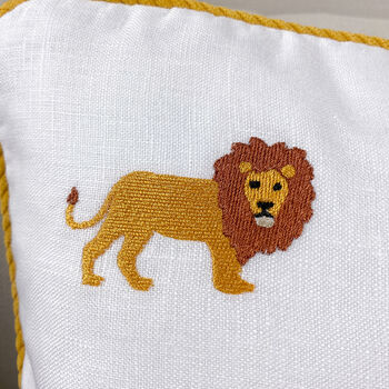 Children's Safari Embroidered Nursery Cushion, 5 of 8