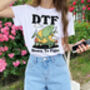 'Dtf Down To Fight' Funny Frog Shirt, thumbnail 4 of 8