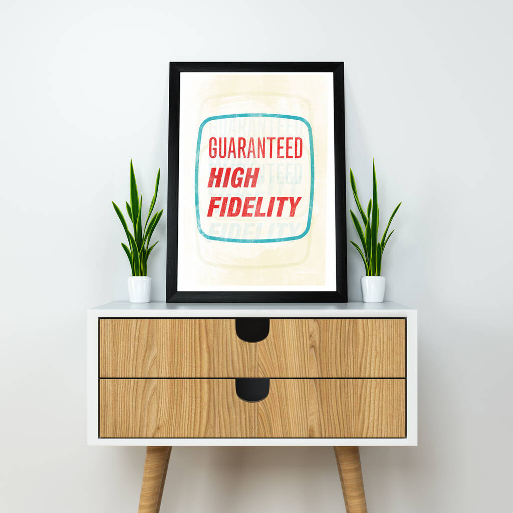 Guaranteed High Fidelity Record Poster Print, 1 of 3