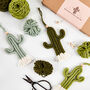 Make Your Own Mini Macrame Cactus Craft Kit In Khaki, thumbnail 3 of 6