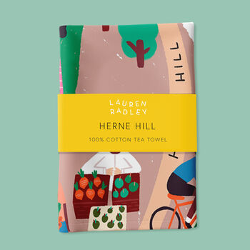 Herne Hill Map Tea Towel, 2 of 3