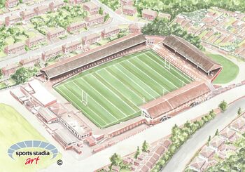 St Helens Rlc Knowsley Road Stadium Art Print, 2 of 3