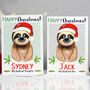 Personalised Sloth Relation Christmas Card, thumbnail 3 of 10