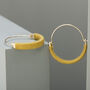 Gold Plated Wrapped Statement Hoop Earrings, thumbnail 2 of 5