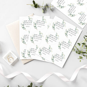 Personalised Wedding Botanical Sticker Set, 2 of 4