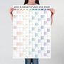 Personalised 2025 Wall Calendar | A2 A1 Colourful Planner, thumbnail 1 of 2