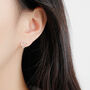 Sterling Silver Heart Outline Stud Earrings, thumbnail 2 of 6