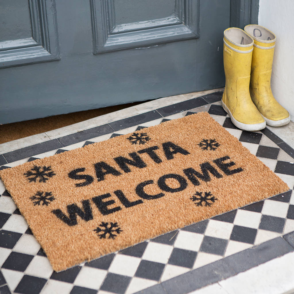 'Welcome Santa' Christmas Doormat