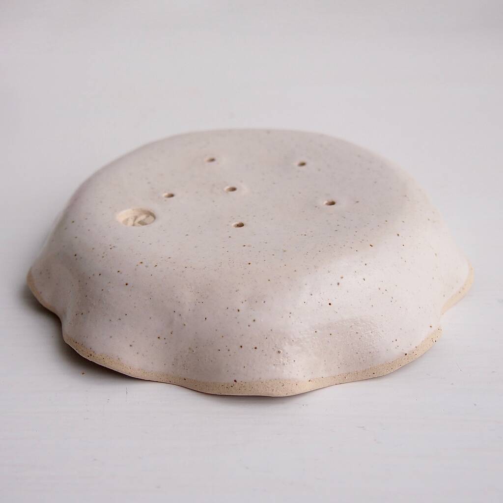 Handmade Blue Fleck Pottery Soap Dish By Kabinshop | notonthehighstreet.com