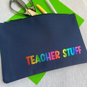 Personalised Teacher/ Teaching Assistant Stuff Pouch/Pencil Case, 8 of 8