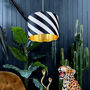 Liquorice Helter Skelter Lampshades With Gold Lining, thumbnail 2 of 4