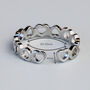 Sterling Silver Heart Link Adjustable Ring, thumbnail 3 of 6