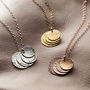 Personalised Hammered Family Disc Necklace, thumbnail 4 of 12