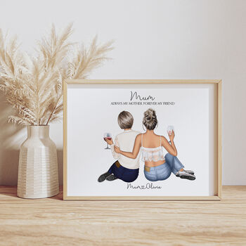 Personalised Mother Daughter Unframed Print, 3 of 9