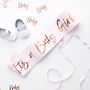 Pink And Rose Gold Foiled Mummy To Be Baby Shower Sash, thumbnail 1 of 3