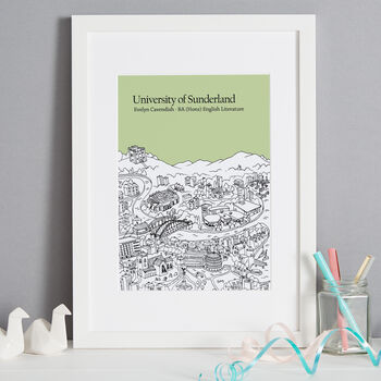 Personalised Sunderland Graduation Gift Print, 6 of 11