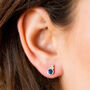 Holi Jewel Amethyst Silver Stud Earrings, thumbnail 12 of 12