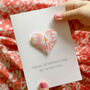 Personalised Mother's Day Origami Flower Heart Card, thumbnail 2 of 5