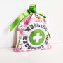 Handmade Echinacea Print Wedding Recovery Kit Pouch, thumbnail 4 of 10