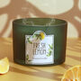 G Decor Scented Lemon Fresh Large Green Jar Candle, thumbnail 1 of 4