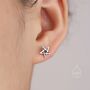 Sterling Silver Pentagram Stud Earrings, thumbnail 4 of 11