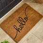 Hello Print Natural Coir Door Mat, thumbnail 1 of 3