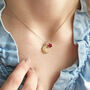 Moon And Birthstone Star Charm Necklace, thumbnail 2 of 8